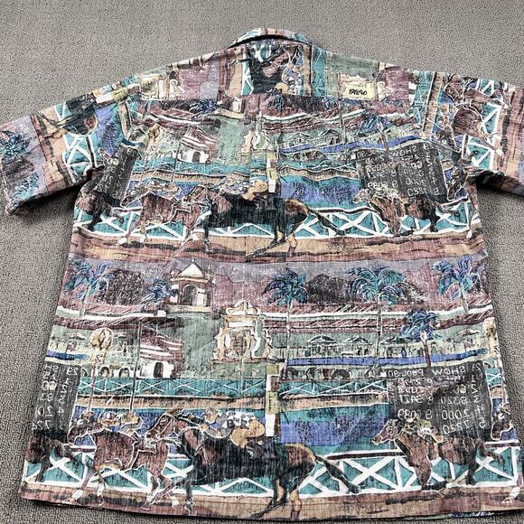 Kahala Polo Shirt Adult Large Short Sleeve Hawaiian Avi Casual Men's - Picture 13 of 14